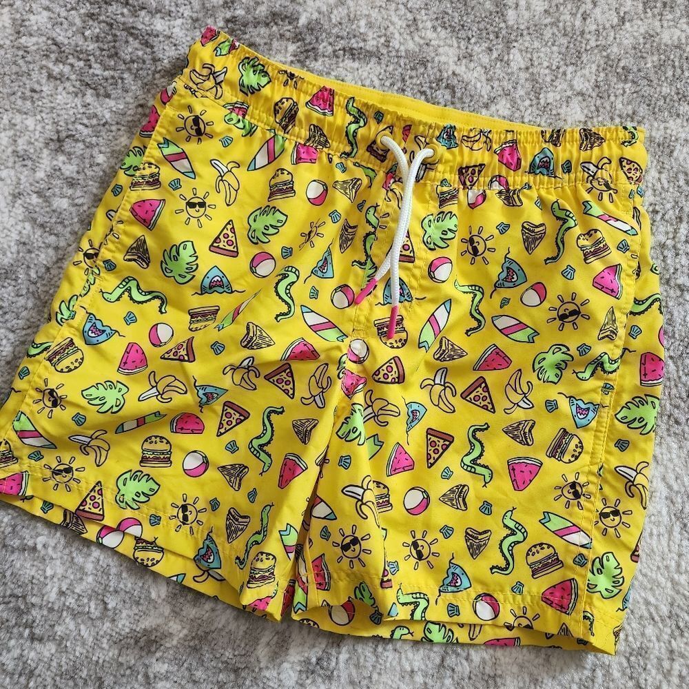 Size M 8 Husky Swim Shorts Trunks Bright Yellow